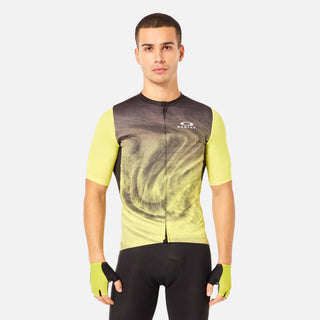 Oakley Endurance Dazzle Camo Jersey In Gradient Swirl Black/Yellow