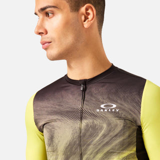 Oakley Endurance Dazzle Camo Jersey In Gradient Swirl Black/Yellow