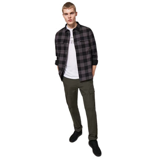 Oakley Bear Cozy Flannel Shirt In Black/Grey Check