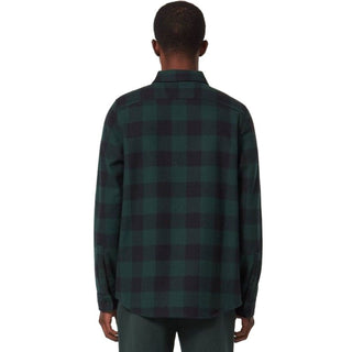 Oakley Bear Cozy Flannel Shirt In Hunter Green/Black Check
