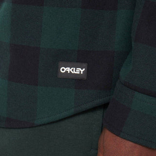 Oakley Bear Cozy Flannel Shirt In Hunter Green/Black Check