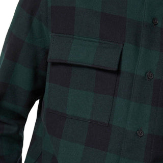 Oakley Bear Cozy Flannel Shirt In Hunter Green/Black Check