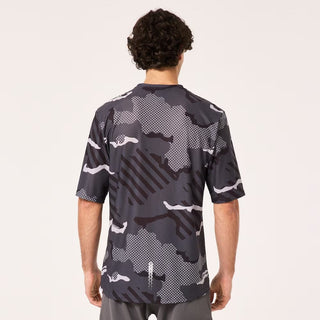Oakley Ride Free Short Sleeve Jersey In Black Stripe/Grip Camo