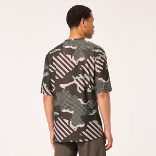 Oakley Ride Free Short Sleeve Jersey In Green Stripe/Grip Camo